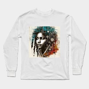 Beautiful girl  with curly hair Long Sleeve T-Shirt